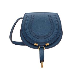 Chloe Navy Small Marcie Saddle Bag